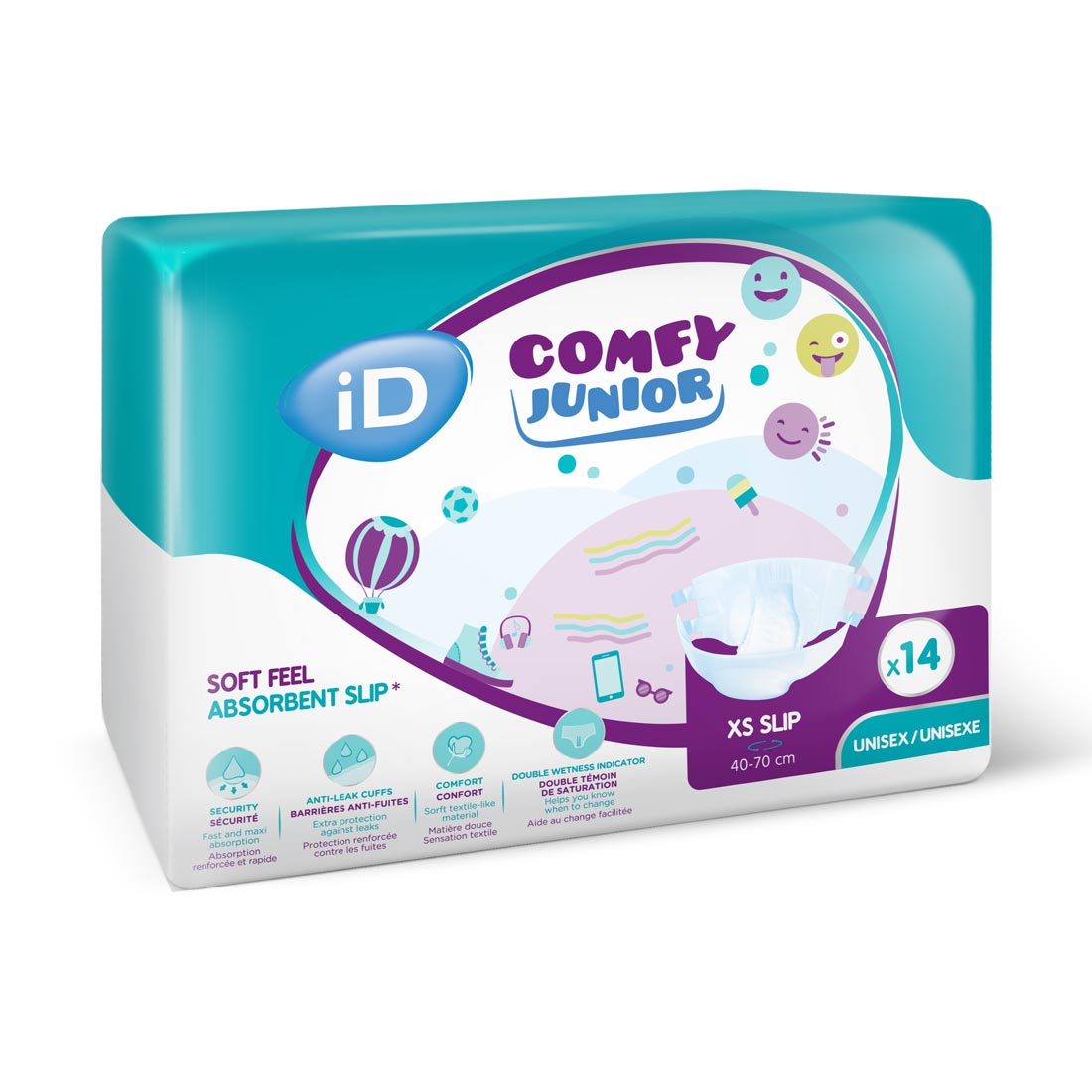 iD Comfy Junior Slip,Windel, Xtra Small