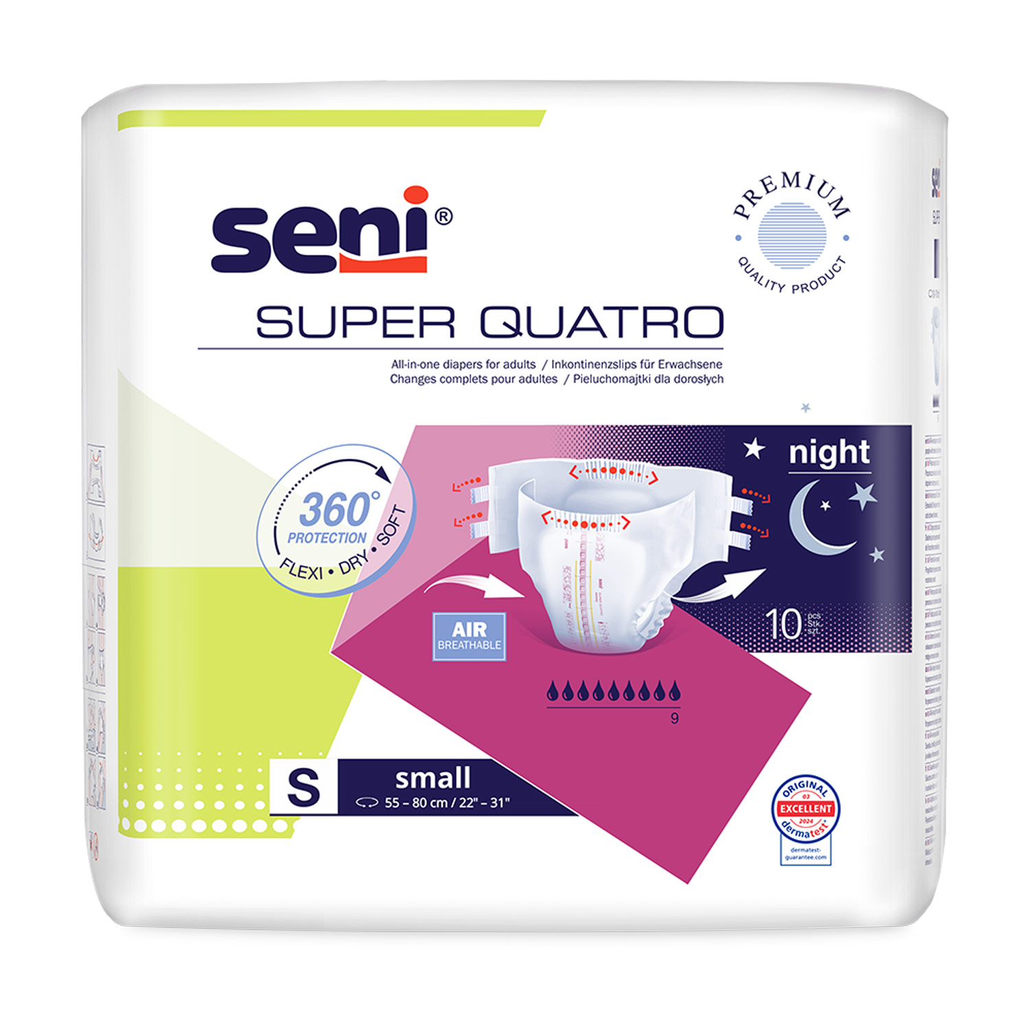 Seni Super Quatro, Windeln